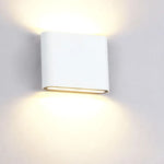 applique murale led 12w 6w waterproof contemporaine noir blanc fixations adhésives intérieure extérieure