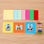 cadres photo colorés pinces ficelle décoration murale enfantine moderne festive 10 pièces