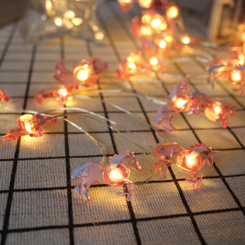 guirlande lumineuse flamingo licorne ananas pastèque étoile sirène multicolore noël festive