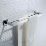 porte serviettes mural double acier inoxydable noir argenté doré moderne électroplaqué fixations serviettes