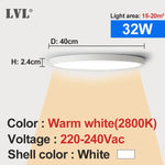plafonnier led moderne blanc 220v 12w 18w 24w 32w 5000k 2000lm 30m²