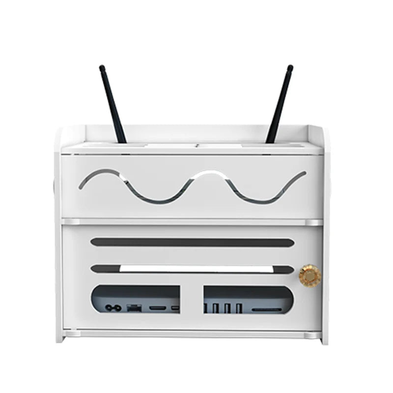 boîte rangement moderne blanc porte câbles disques durs clés usb cartes sd