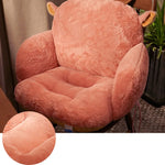 coussin dossier lit moderne fourrure douce rose vert gris marron amovible lavable massage sac