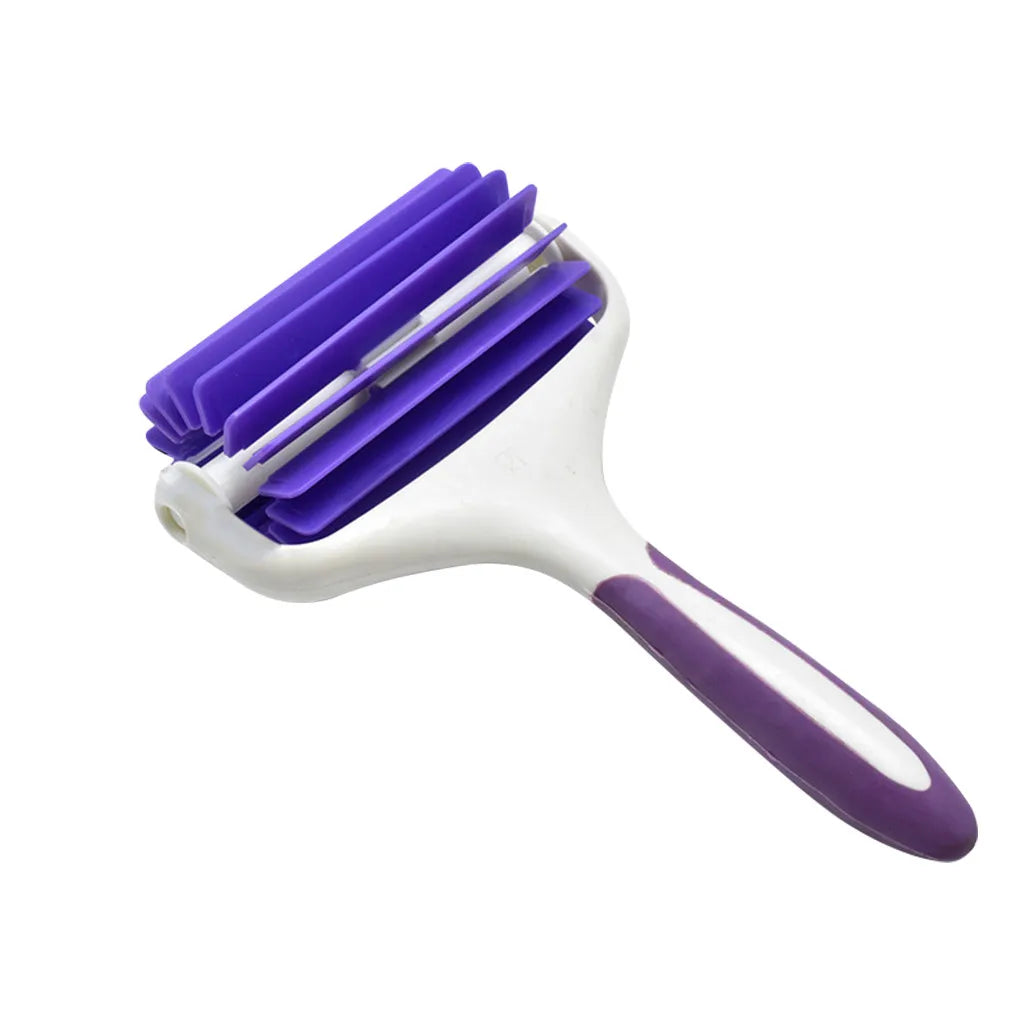 brosse peau violet moderne rayures horizontales poignée plastique respectueux environnement