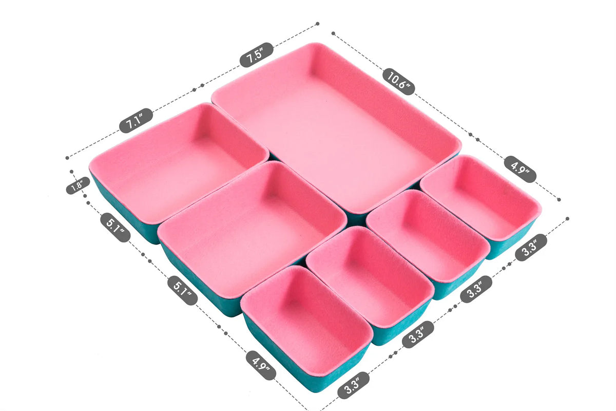 Bacs de rangement en feutre pour bureau