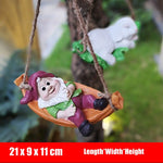 décoration intérieure extérieure poupée jardin gnome résine verte rouge bleue noire blanche classique hamac