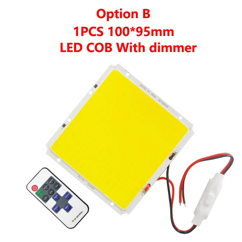 Panneau led jaune mat moderne adhésif 50w 12v blanc chaud froid 2000lm