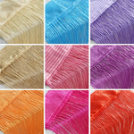 rideaux decoratifs moderne semi transparents franges violet blanc cassé rouge vert bleu rose beige