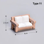 fauteuil tabouret table lit canapé commode miniature mobilier maison poupées accessoire jouets plastique