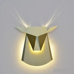 applique murale moderne forme cerf doré luminaire décoration chambre couloir salle manger led blanc