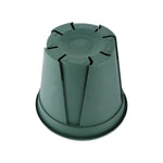 pots fleurs plastique vert moderne soucoupe cannelée taille moyenne balconintérieur