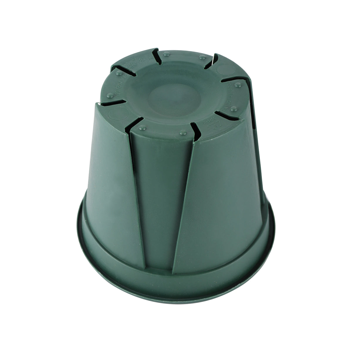 pots fleurs plastique vert moderne soucoupe cannelée taille moyenne balconintérieur