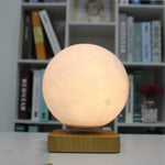 Lampe lune magnétique éclairée en blanc chaud