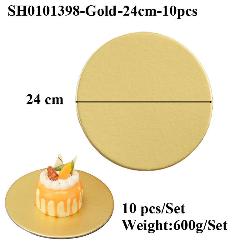 assiettes rondes dorées unies modernes respectueuses environnement opaques variées tailles pâtisserie