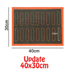 tapis cuisson silicone antiadhésif rouge noir texture tissu moderne cake baking