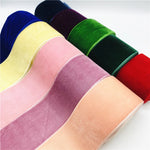ruban velours polyester classique bleu jaune rose vert rouge noir blanc decoration mariage emballage