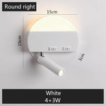 lampe murale moderne LED noir blanc interrupteurs éclairage quotidien chambre cuisine salle manger entrée