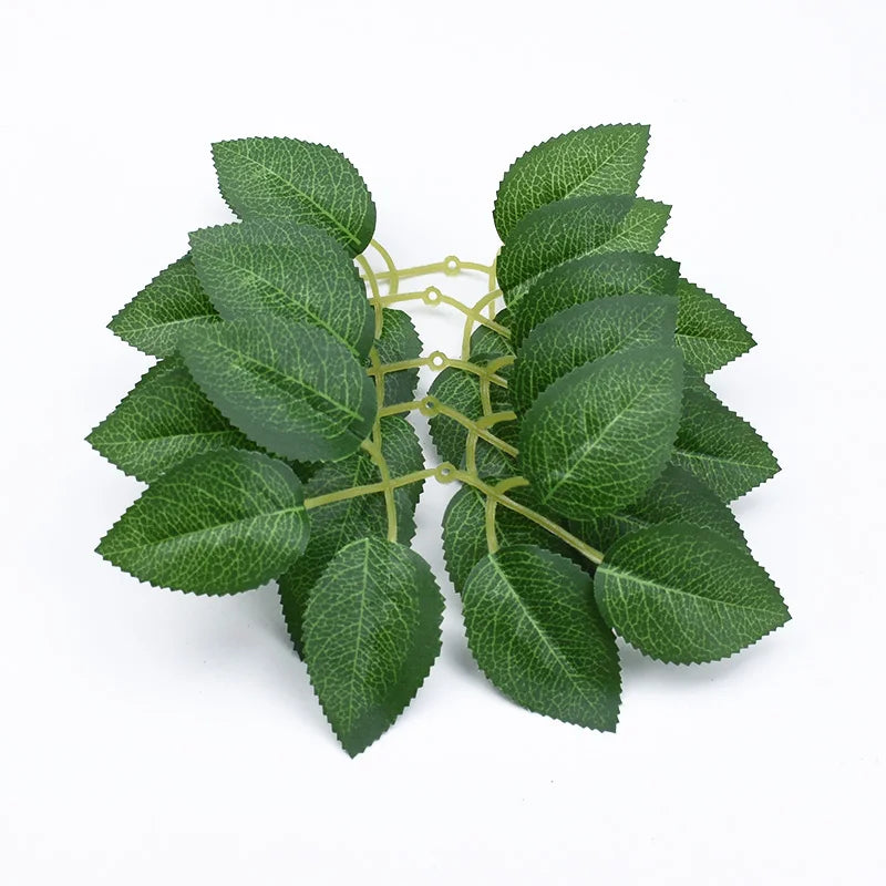 guirlande artificielle feuilles vertes ovales naturelle décorative clips inclusion événements spéciaux durable imitation nature