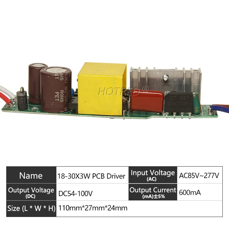 alimentation constante électricité circuits imprimés led 85v 277v 600ma 900ma certifications ul rohs ccc