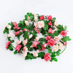 guirlande artificielle fleurs violettes vertes décoration extérieure mariage anniversaire moderne jardin fêtes