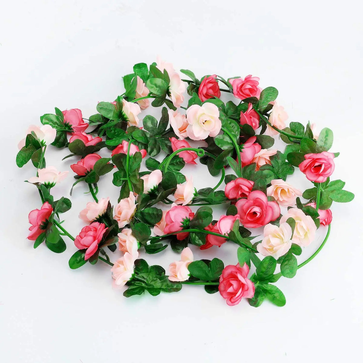 guirlande artificielle fleurs violettes vertes décoration extérieure mariage anniversaire moderne jardin fêtes