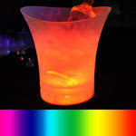 seau glace 5l violet rose orange vert moderne led tringle transparent glaçons