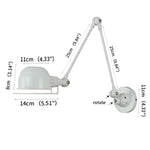 lampe murale rétro LED bras articulé noir doré industrielle éclairage chambre salon étude