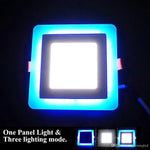 plaque lumière led bleu blanc moderne adhésif carré rond 6w 9w 16w 24w