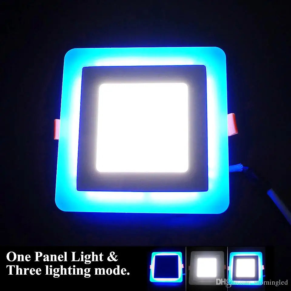 plaque lumière led bleu blanc moderne adhésif carré rond 6w 9w 16w 24w
