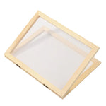 cadre bois texture naturelle feuilles séchées papier modeler coupelle plastique cuillère bois diy artisanat