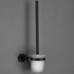 brosse wc murale acier inoxydable noir mat minimaliste salle bain porte brosses fixations