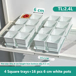 pots plastique blanc succulentes racines contrôle moderne perforations verticales jardin