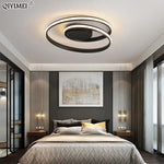 lampe led moderne blanc noir circulaire montage encastré 46x12cm 60x15cm