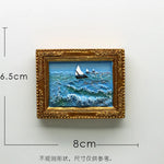 cadre photo or peinture van gogh art miniature aimants réfrigérateur nature morte starry sky