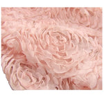 tissu mousseline rose motif fleuri romantique transparent délicat floral soie semi transparent scène