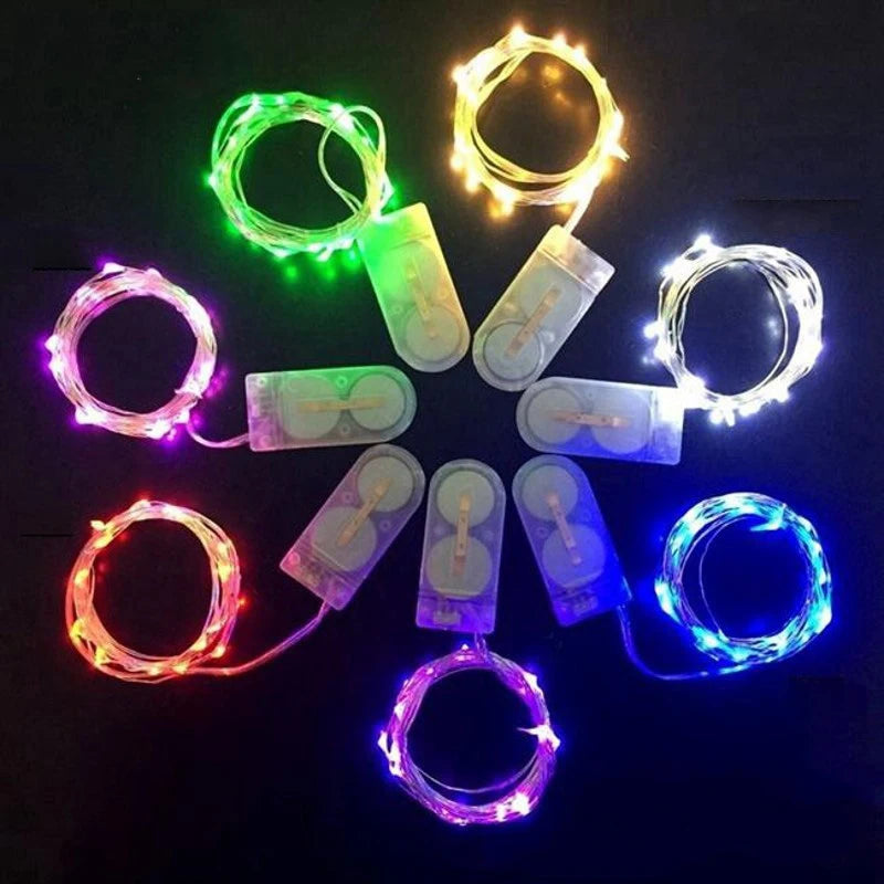 guirlande lumineuse led fil cuivre décoration noël mariage jardin intérieur extérieur clips magnétiques coloré