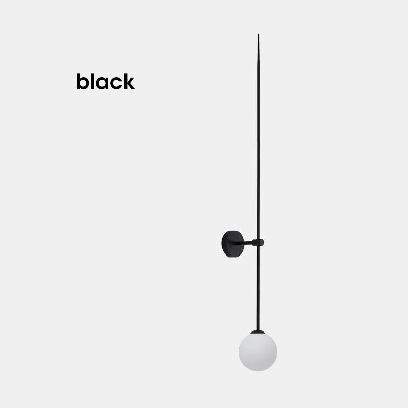 lampe murale or noir moderne minimaliste sphérique brillante led chambre cuisine