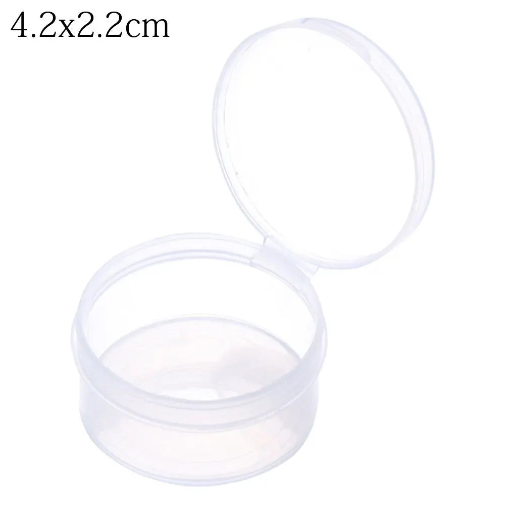 boîtes rondes transparentes réutilisables boites rangement petites bijoux modernes pratiques