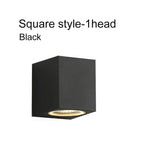applique murale led moderne noire fixée mur contemporaine 85mm 150mm 5w 10w