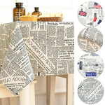 tissu coton lin imprimé journal rétro protection uv résistance abrasion vintage drapeaux décoratif coasters