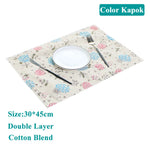 serviettes table rectangulaires coton polyester fleurées beige noir rose clair farmhouse vintage respectueux environnement