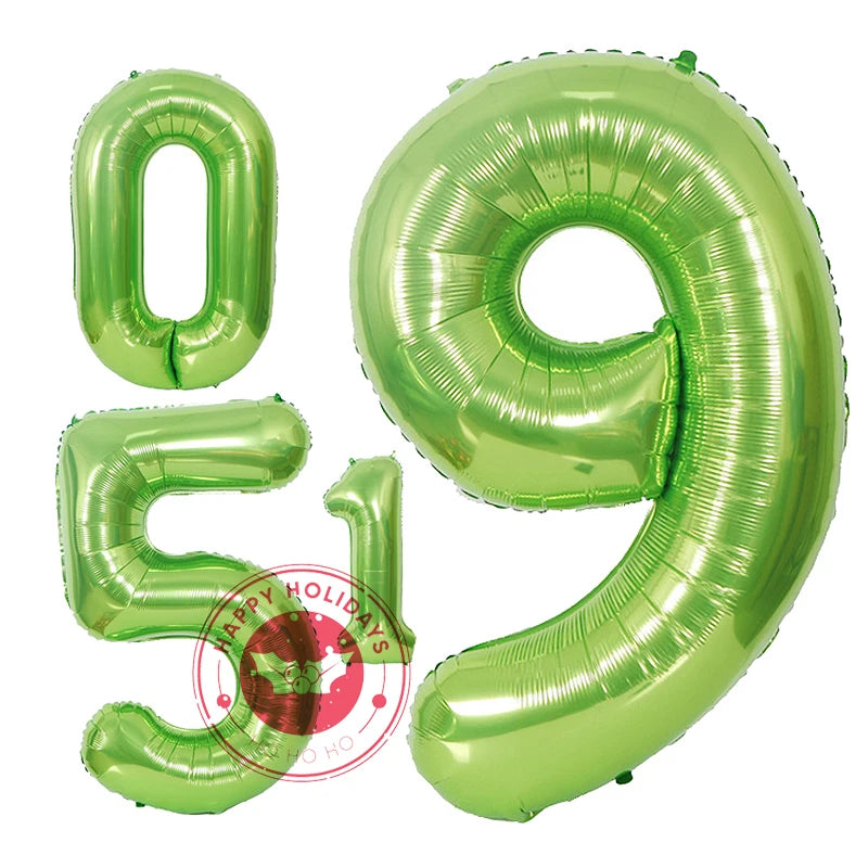 Décoration de mariage avec ballon numérique or rose suspendu