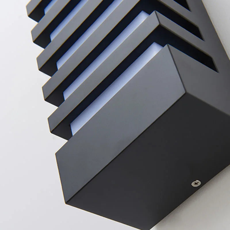 Vue de profil de l'applique murale LED étanche en aluminium
