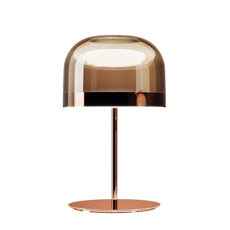 Lampe champignon design italien en verre et fer