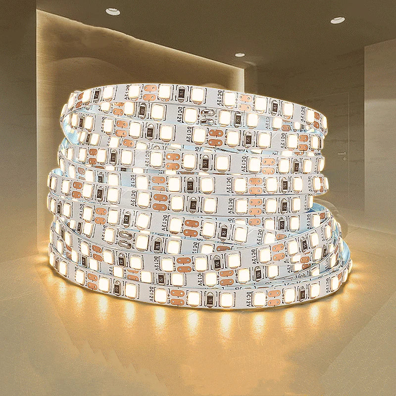 ruban led flexible blanc smd2835 adhésif moderne 12v 3000k 4000k 6000k 5m haute luminosité