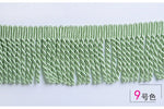 ruban frisé or rose argent vert clair franges torsadées classique polyester écologique