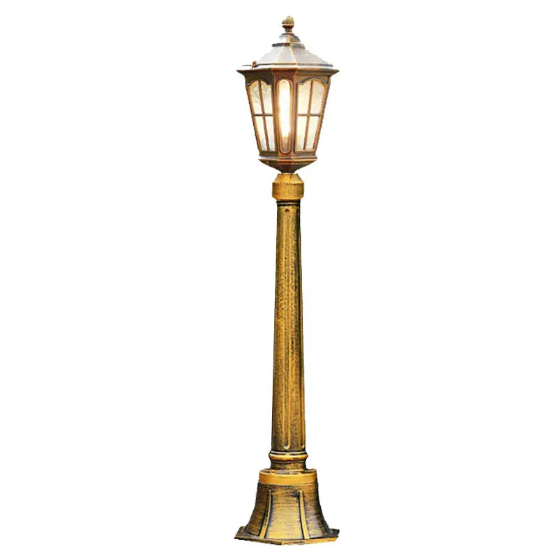 lampe sol vintage métal bronze noir led ip65 extérieure classique