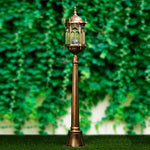 lanterne dorée classique motifs géométriques ip65 protection extérieure éclairage public aluminium opacité moderne