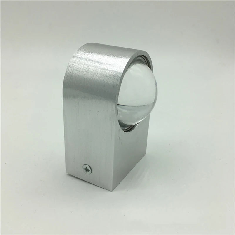 applique murale led moderne argenté finition brossée éclairage maison autonome minimaliste