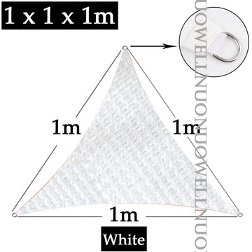 voile d'ombrage filet protection solaire jardin piscine extérieur blanc résistant anneaux métalliques
